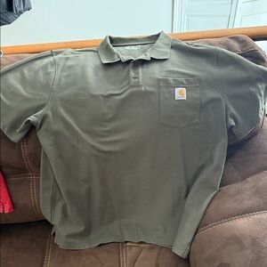 Carhartt Men's Forest Green Polo Shirt